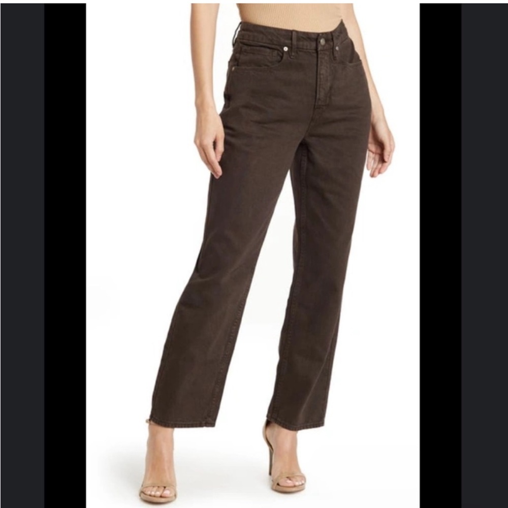 Women’s Brown Straight-Leg Jeans